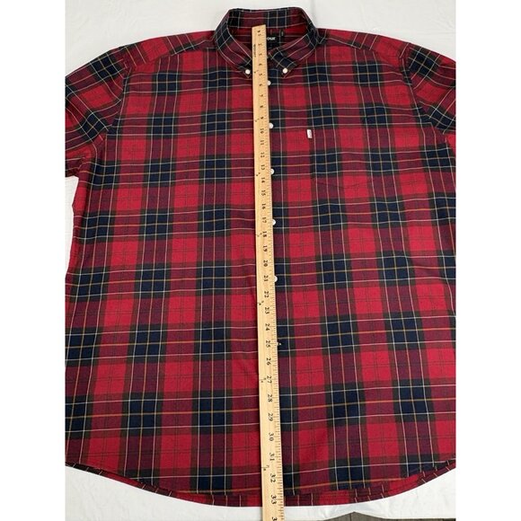 Barbour Wetheram Shirt Mens 2XL Red Blue Plaid Button Down Cotton Tailored Fit - Picture 9 of 13